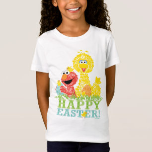 Camiseta Feliz Pascua desde Elmo y Big Bird