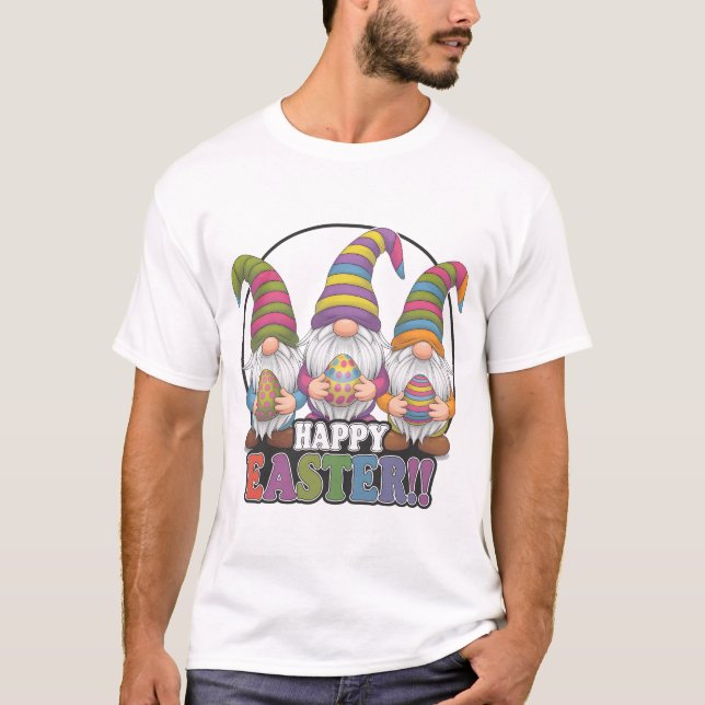 Camiseta Feliz Pascua desde la brigada Gnome - Divertida Pa (Anverso)