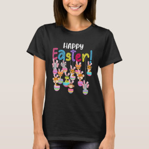 Camiseta Feliz Pascua Día De Pascua Colgando Conejo Salvaje
