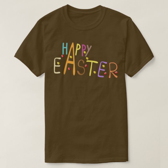 Camiseta Feliz Pascua, divertidas orejas de conejo, diverti (Diseño del anverso)