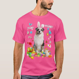 Camiseta Feliz Pascua, dulce conejito, perro pastor austral