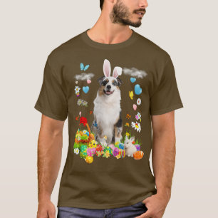 Camiseta Feliz Pascua, dulce conejito, perro pastor austral