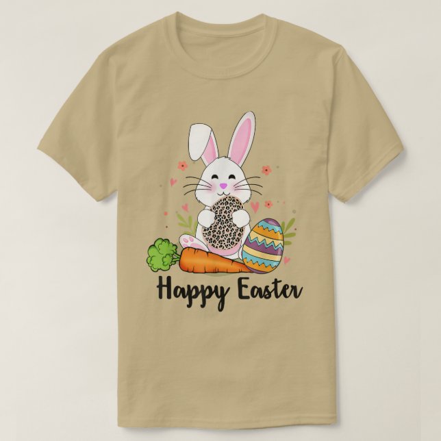 Camiseta Feliz Pascua, Estrecho de conejo  (Diseño del anverso)