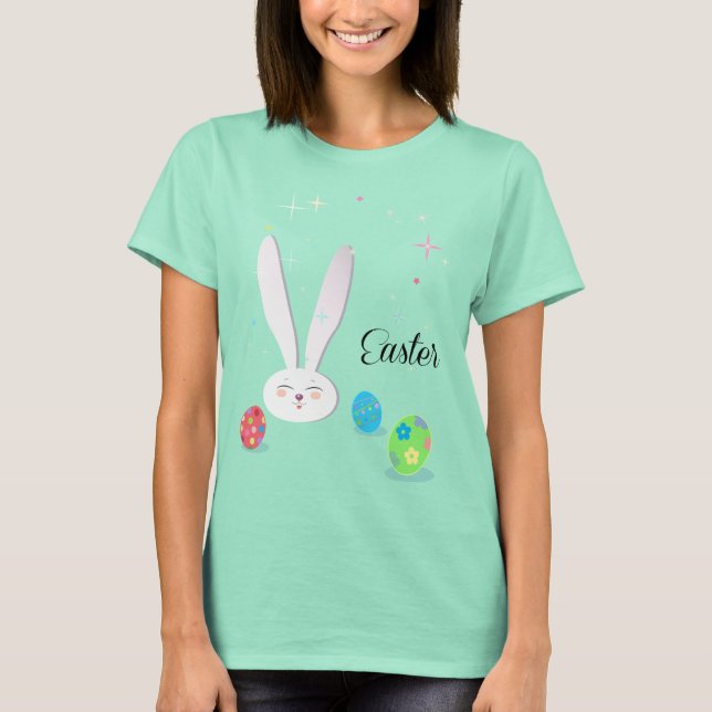 Camiseta Feliz Pascua, Fiesta de caza de huevos de pascua (Anverso)
