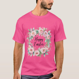 Camiseta Feliz Pascua - Floral acuarela