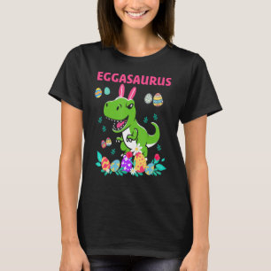 Camiseta Feliz Pascua Gasauro Dino Comer Todo El Huevo Frit