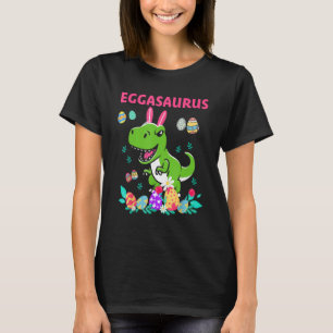 Camiseta Feliz Pascua Gasauro Dino Comer Todo El Huevo Frit