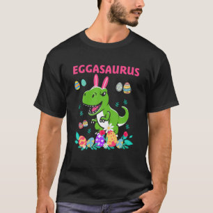Camiseta Feliz Pascua Gasauro Dino Comer Todo El Huevo Frit