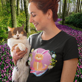 Camiseta Feliz Pascua Gato Gracioso de Pascua