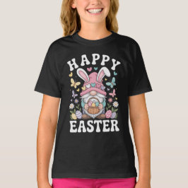 Camiseta Feliz Pascua Gnomo Con Orejas De Conejo Huevos Col