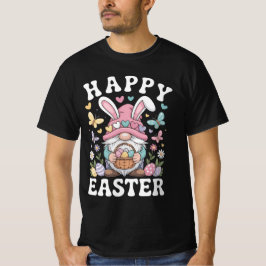 Camiseta Feliz Pascua Gnomo Con Orejas De Conejo Huevos Col
