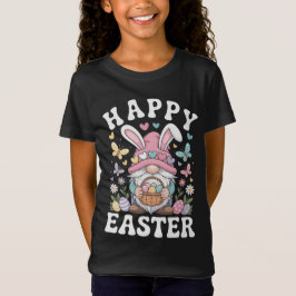 Camiseta Feliz Pascua Gnomo Con Orejas De Conejo Huevos Col