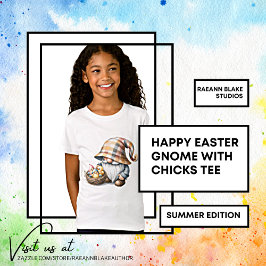 Camiseta Feliz Pascua Gnomo con Pollitos