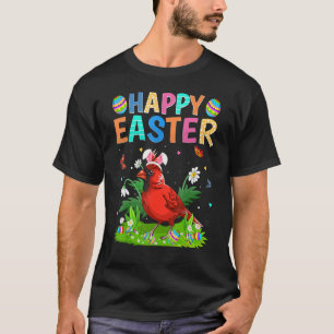 Camiseta Feliz Pascua Graciosa Cardenal Norte Bird Easter S