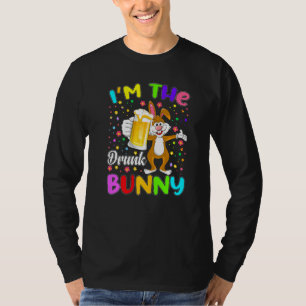 Camiseta Feliz Pascua Huevo divertido conejo Cerveza Vino B