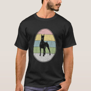 Camiseta Feliz Pascua Huevo Dobermann Perro Gráfica Diverti