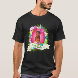 Camiseta Feliz Pascua Irlandés Setter con huevos de oreja c