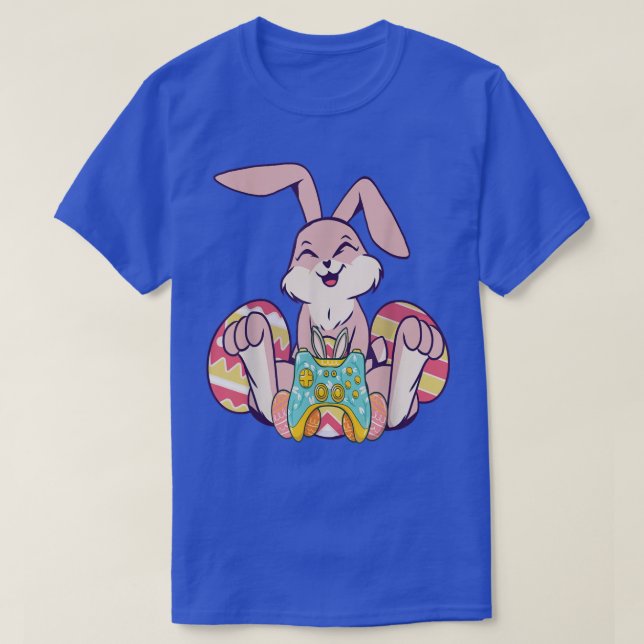 Camiseta Feliz Pascua Joystick Bunny Ear niños divertidos d (Diseño del anverso)