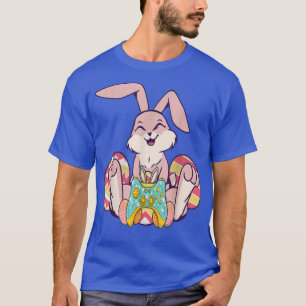 Camiseta Feliz Pascua Joystick Bunny Ear niños divertidos d