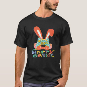 Camiseta Feliz Pascua Joystick Bunny Tie Divertidos niños d