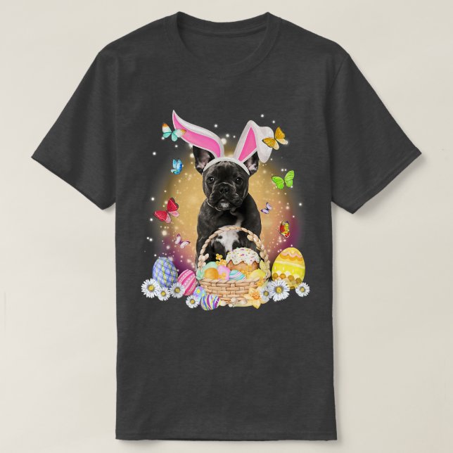 Camiseta Feliz Pascua, lindo conejillo conejillo de cerdo f (Diseño del anverso)