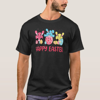 Camiseta Feliz Pascua Lindo Conejo de Piezas de Rompecabeza