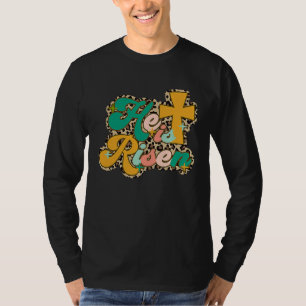Camiseta Feliz Pascua Lindos Leopardo Él Ha Resucitado Retr