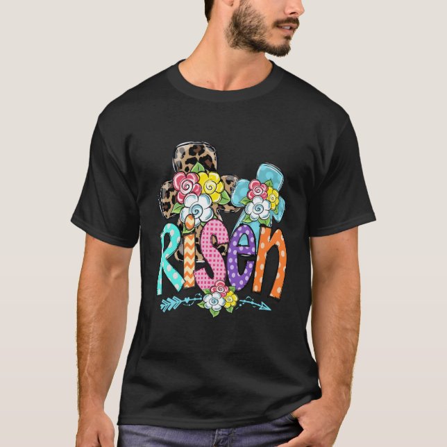 Camiseta Feliz Pascua Para Mamá Cristiana Es Leopardo De Ri (Anverso)