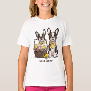 Camiseta Feliz Pascua Perros Boston Terrier