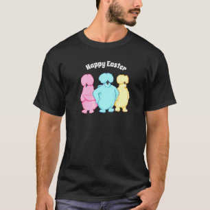 Camiseta Feliz Pascua, pollo asado y con seda
