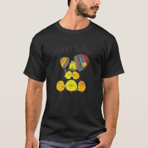 Camiseta Feliz Pascua Pollo Mujeres Hombres Niños Bordado P
