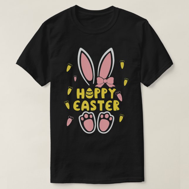 Camiseta Feliz Pascua Ropa De Orejas Para Hombres Del Este (Diseño del anverso)