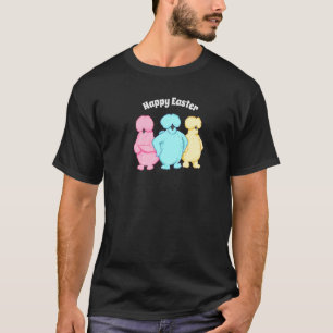 Camiseta Feliz Pascua Sassy Silkie Gallinas Tres Co Pasado