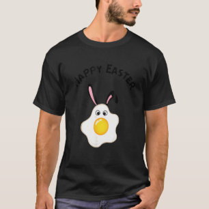 Camiseta Feliz Pascua un huevo frito con conejo o rabino di