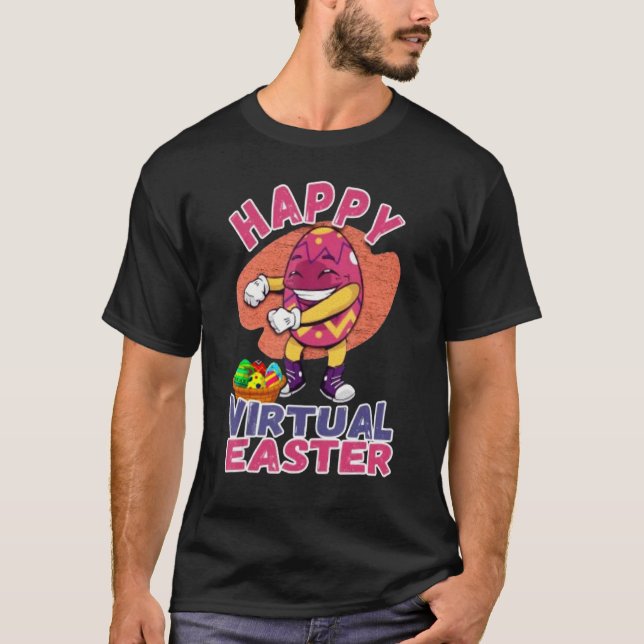 Camiseta Feliz Pascua Virtual Floss Easter Eggys Boy Kid To (Anverso)