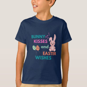 Camiseta Feliz Pascua Y Graciosos Besos De Conejo