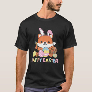 Camiseta Feliz Pascua Zorro Dulce Para Pascua Con Huevos De
