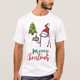 Camiseta Feliz pastel de Navidad