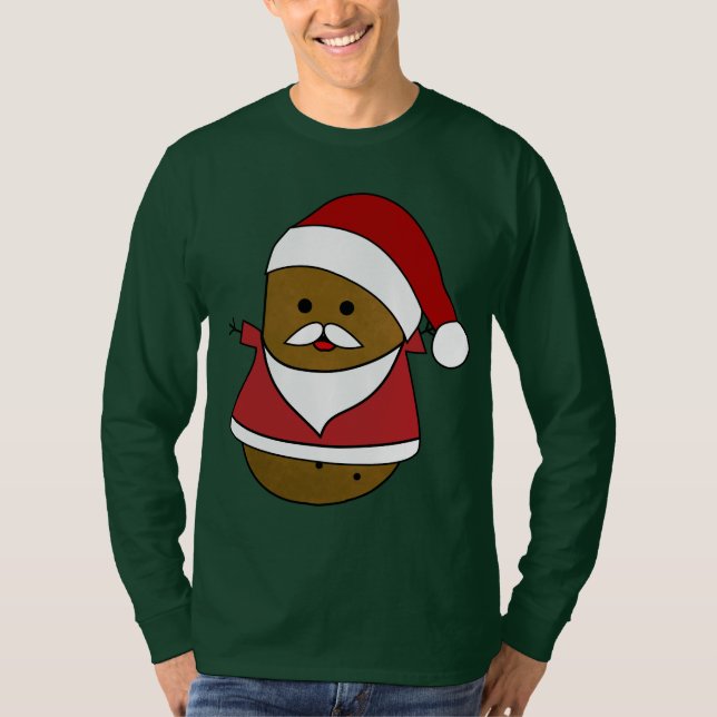Camiseta Feliz patata de Navidad de Santa (Anverso)