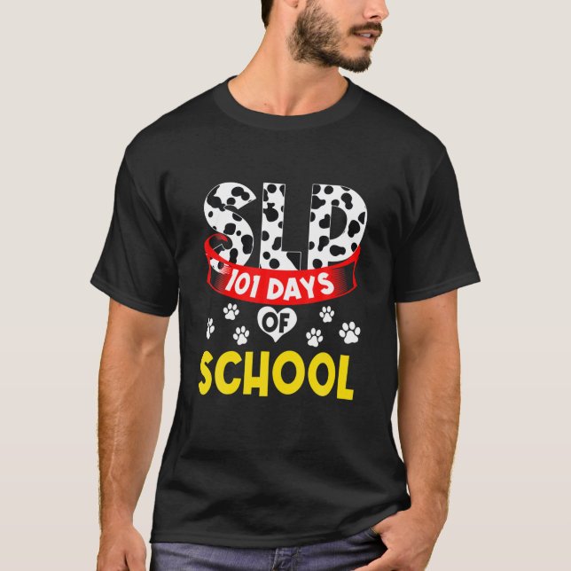 Camiseta Felíz patólogo de 101 días de habla escolar (Anverso)