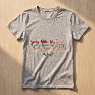 Camiseta Feliz Pequeña Navidad Encantadora Fiesta Navideña