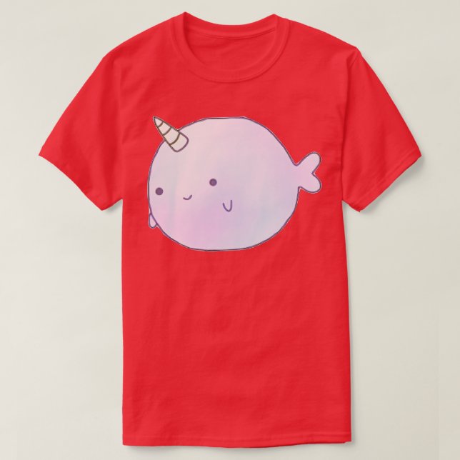 Camiseta Feliz pequeño Narwal (Diseño del anverso)