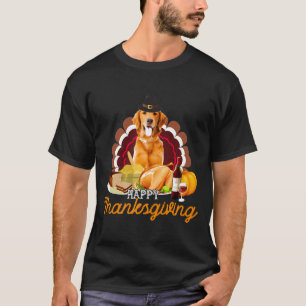 Camiseta Feliz Peregrino de Acción de Gracias, Golden Retri
