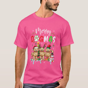Camiseta Feliz Perro de Navidad Tres Rados de Oro de Santa