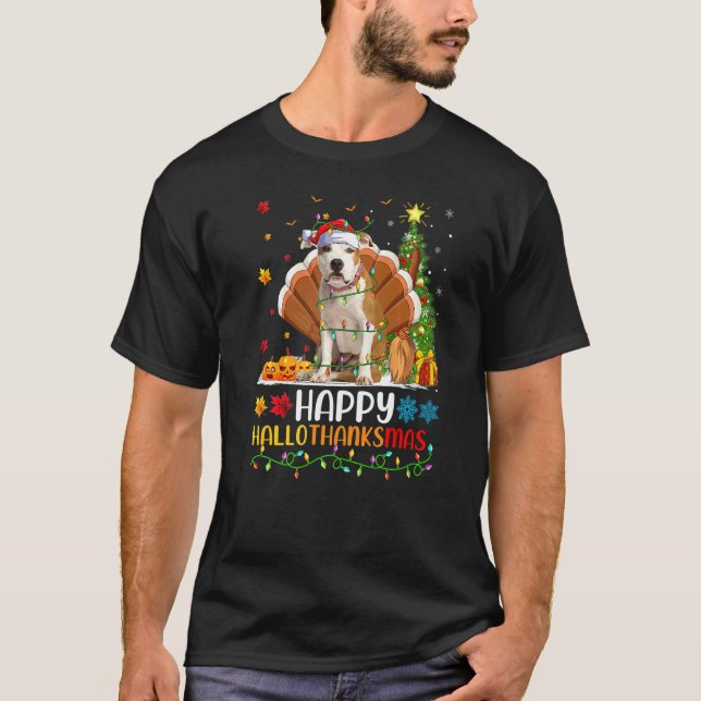 Camiseta Feliz perro Staffordshire Bull Terrier Hellothanks (Anverso)