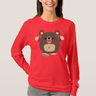 Camiseta feliz Personalizado Black Bear Women