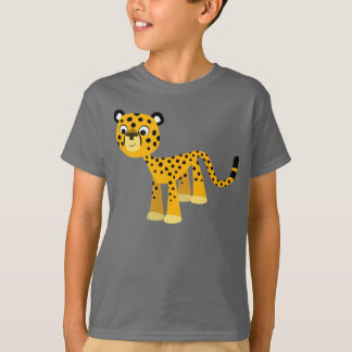 Camiseta feliz Personalizado Cheetah para niños