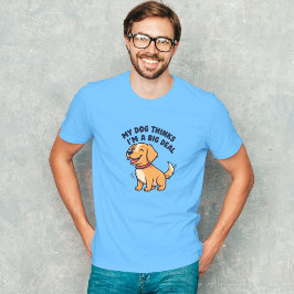 Camiseta Feliz Personalizado de Cachorro Golden Retriever -