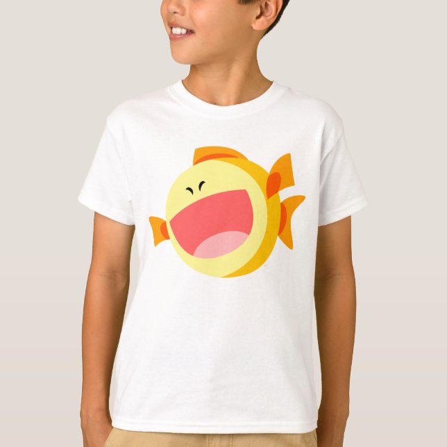 Camiseta feliz Personalizado de peces niños (Anverso)