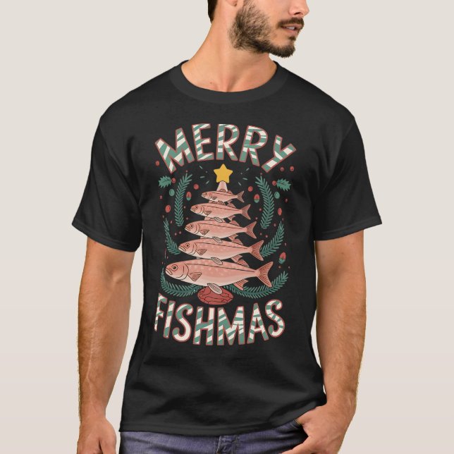 Camiseta Feliz Pescado de Navidad (Anverso)